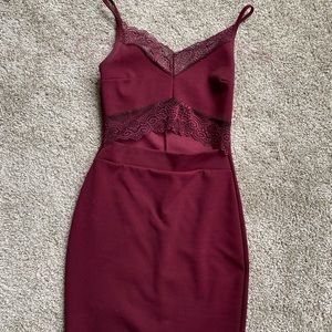 Windsor maroon mini dress